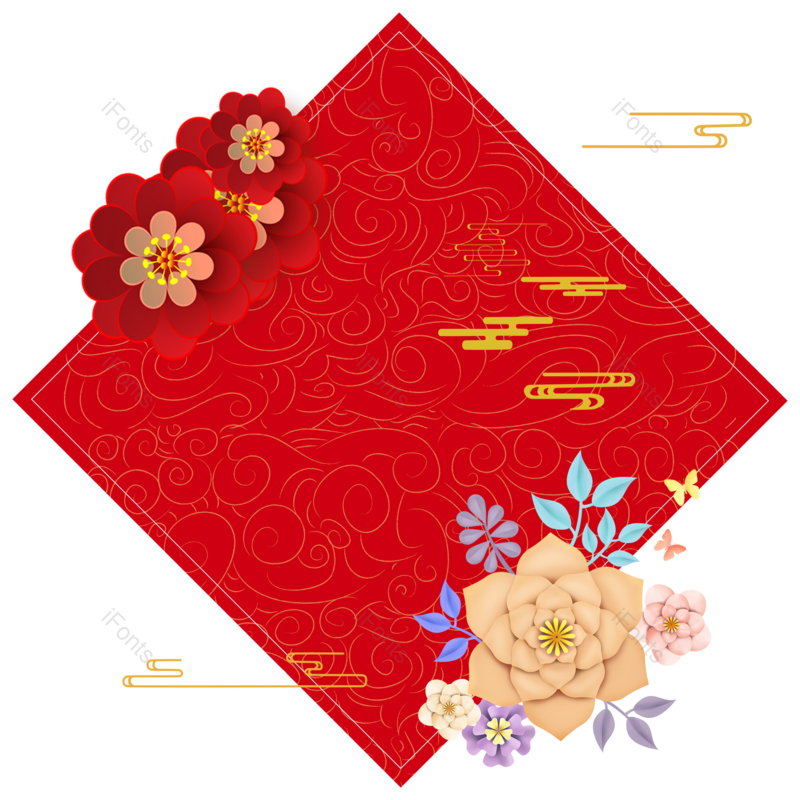 边框图片,装饰元素,喜庆PNG,红色免抠素材
